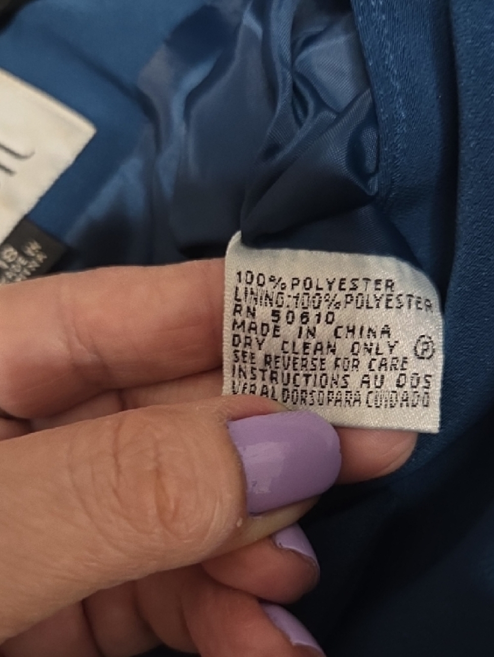 Le Suit Teal Blue Shawl Collar Blazer with Decorative Buttons Size 18 - Picture 5 of 5